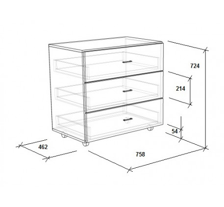 Комод с чертежами и размерами